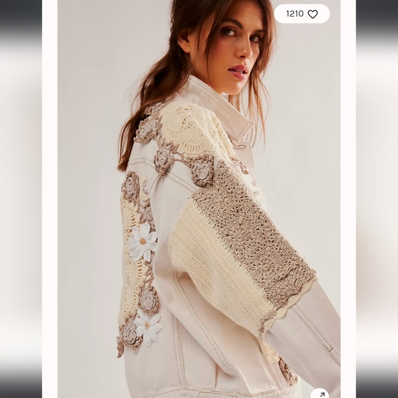 Free people STUNNING 😍 Crochet and denim jacket Staple piece!! ✨️ - Picture 4 of 8